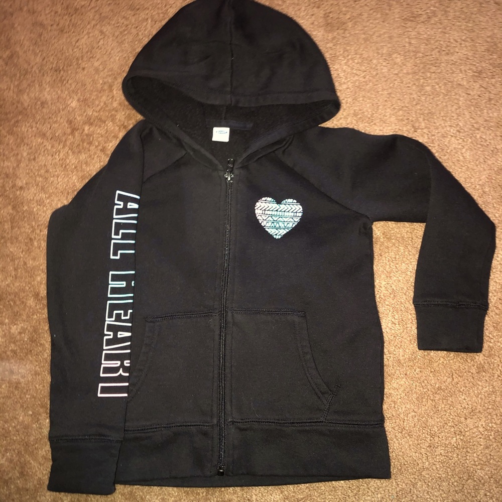 Black old navy zip-up hoodie